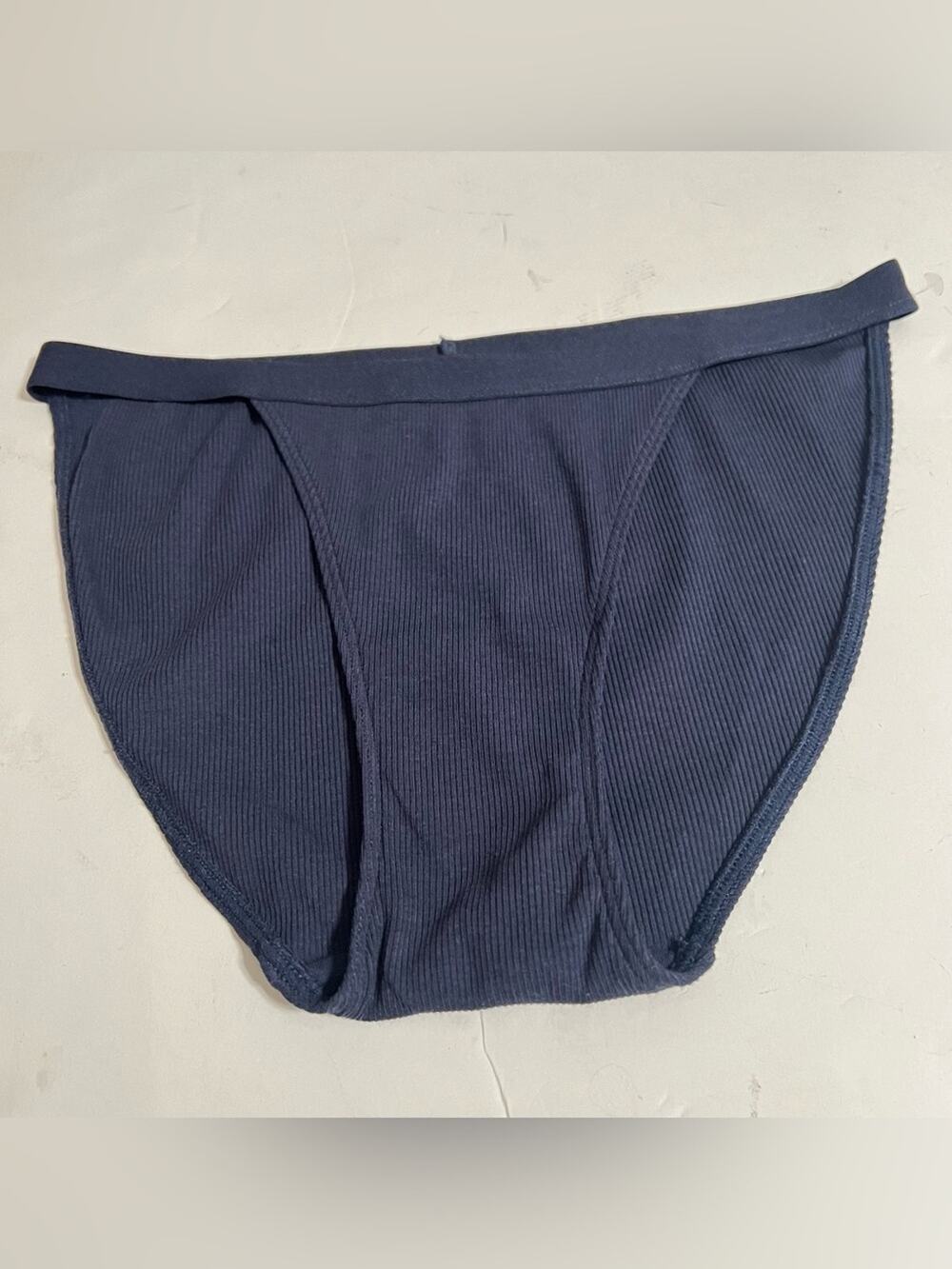 Madewell Navy Blue Rib Knit Bikini Brief Size Medium